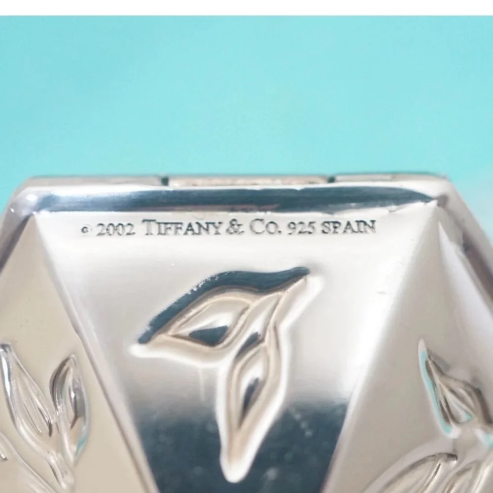Tiffany & Co. Japanese bamboo pill box silver 925 RARE